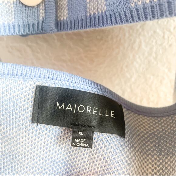 Majorelle Revolve Addy Cropped Halter Top Blue White XL NWT - Picture 7 of 9